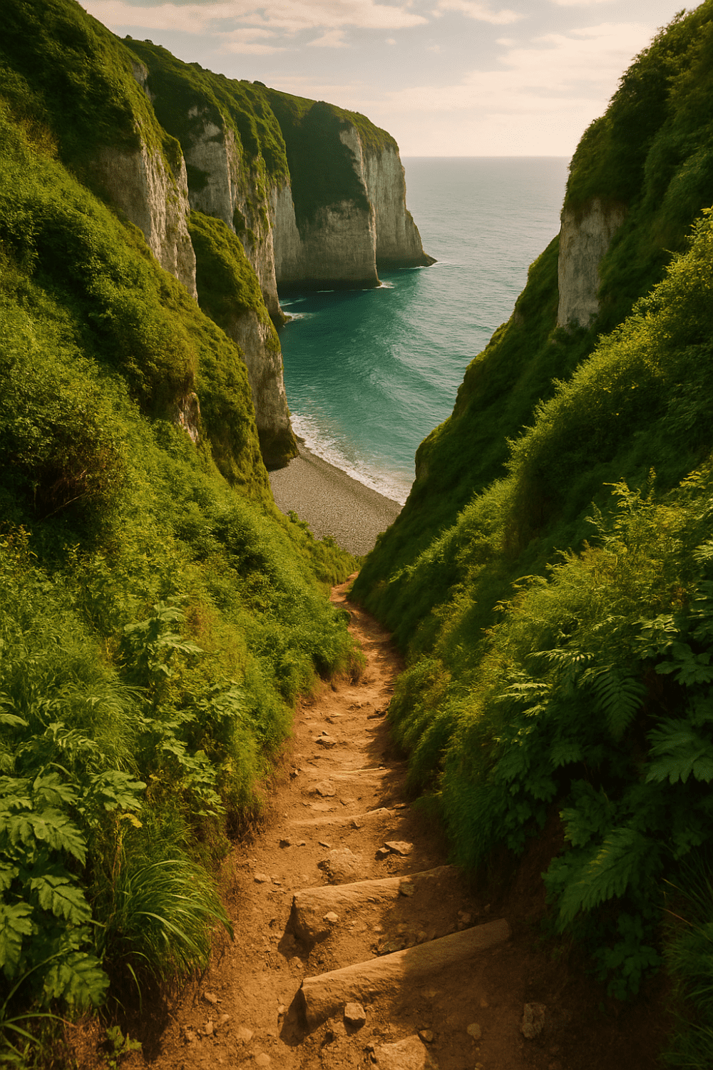 découvrez la plage de vaucottes, une crique secrète nichée entre falaises escarpées et galets en normandie, idéale pour une escapade paisible au cœur d'un paysage naturel préservé.