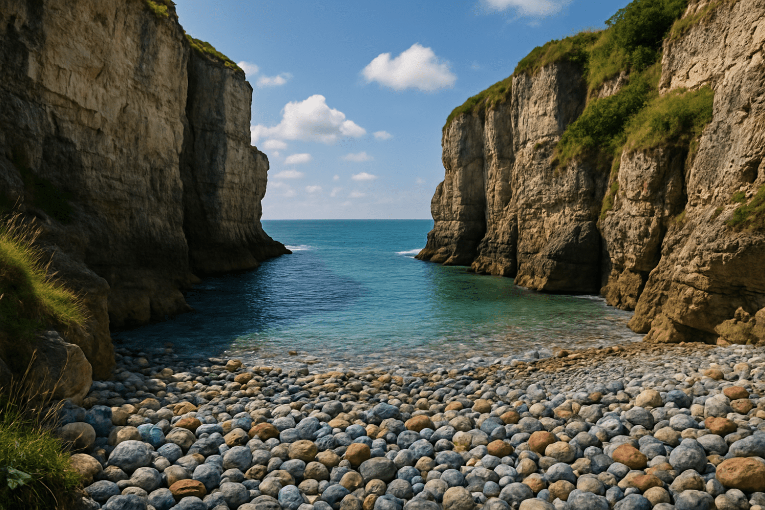 découvrez la plage de vaucottes, une crique secrète en normandie, nichée entre falaises impressionnantes et galets authentiques, idéale pour une escapade nature et calme.